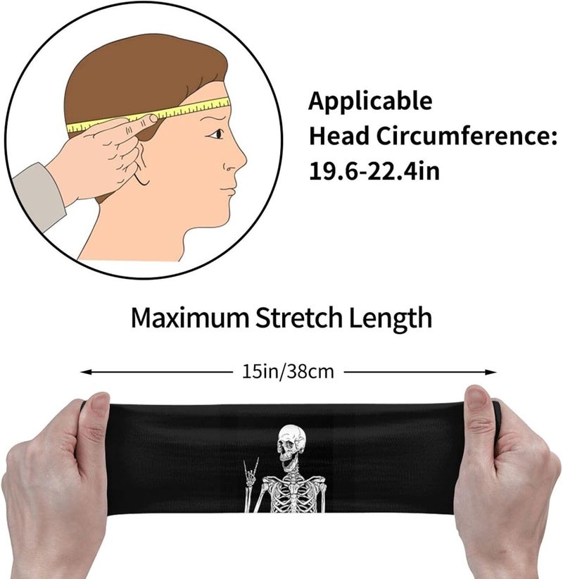 Gianlaima Sports Sweatband Head Bands for Women Men Sweat-Absorbing Headbands Suitable for Running Yoga Fitness Football Exercise - Image 3